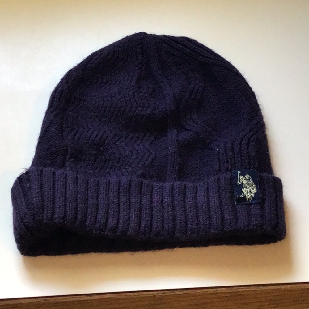 U.S. Polo Assn. Purple Knit Beanie Hat